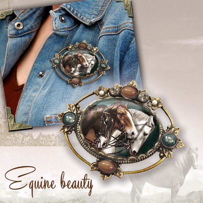 Horse Jewelry Horse Gift Vintage Pin Equine Jewelry Horse Etsy