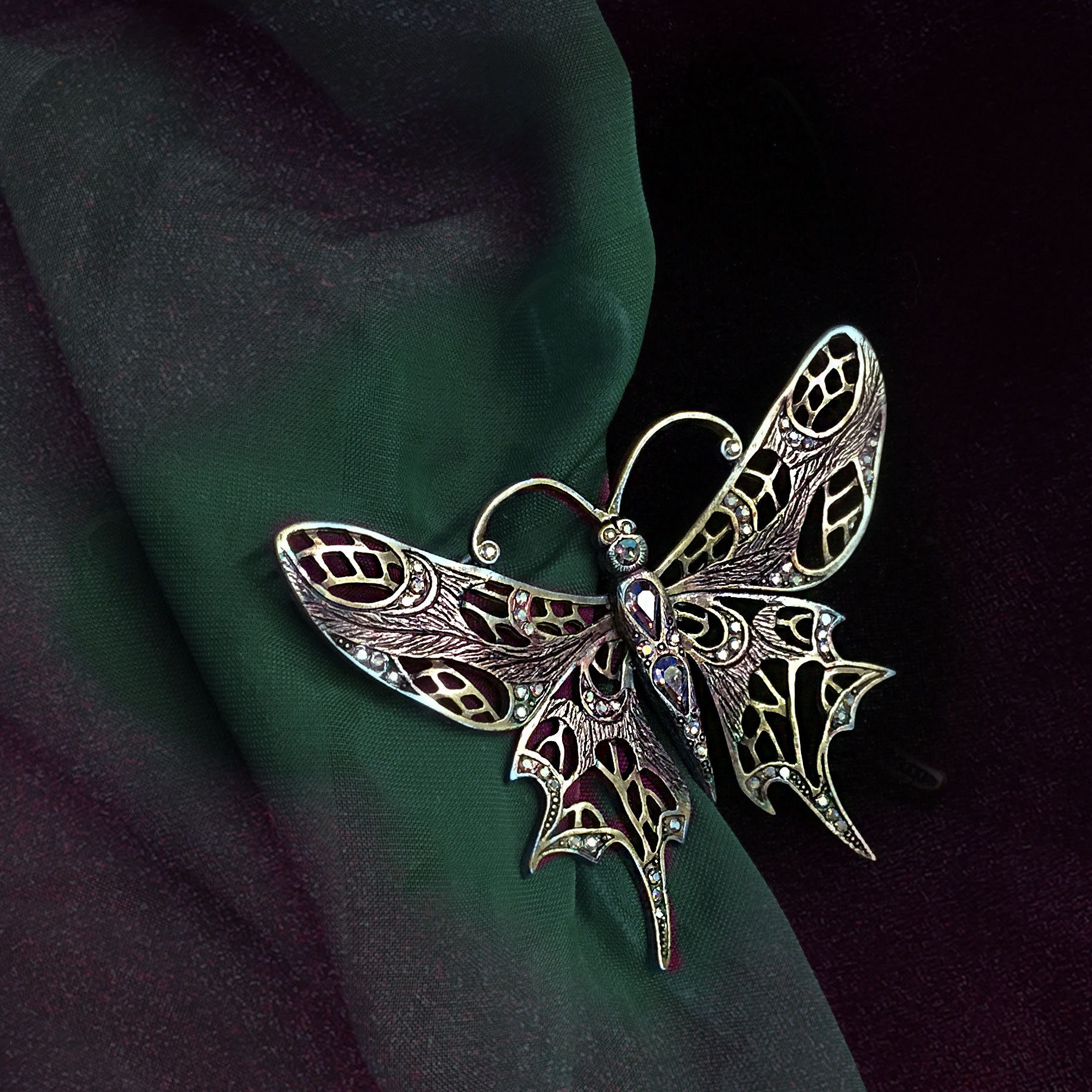 Antique Edwardian Garnet Butterfly Brooch Pin – Boylerpf