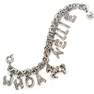 Charm Bracelet, Horse Bracelet, Word Bracelet, Quote Bracelet, Horse, Equestrian Jewelry, Cowgirl Bracelet, Cowboy Bracelet BR326