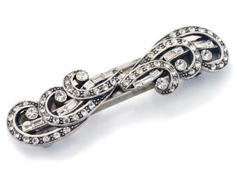 Le Plume French Barrette: Crystal Hair Clip Bronze, B176