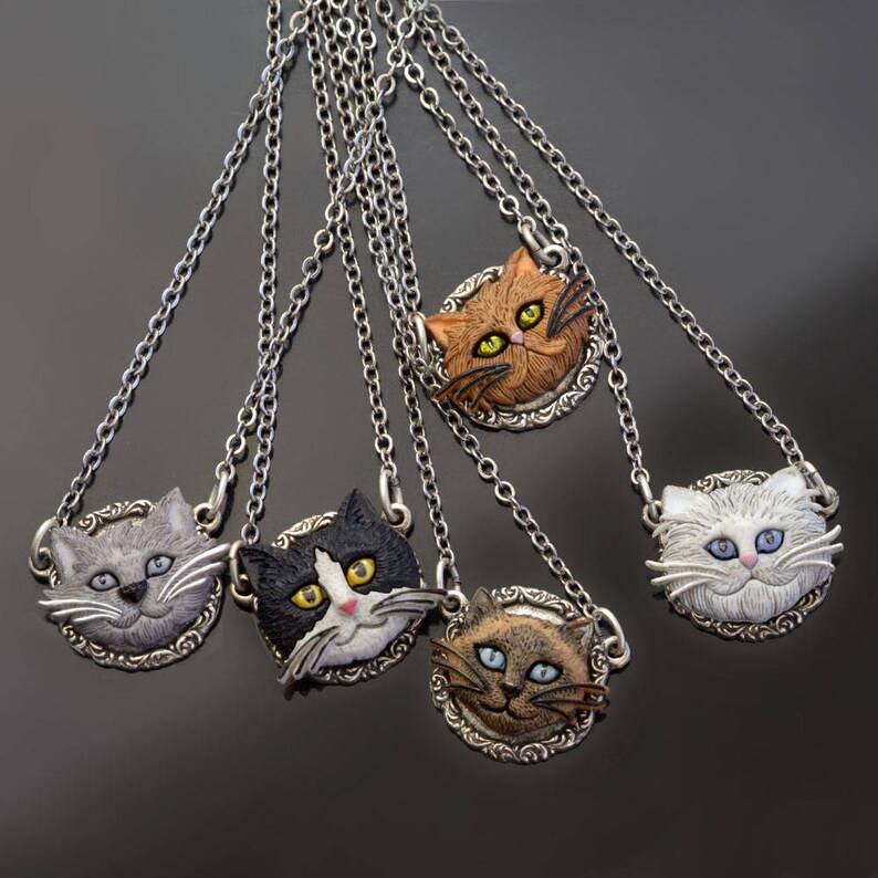 Cat Pendant. Cat Necklace Cat Jewelry Gift for Cat Lover Etsy