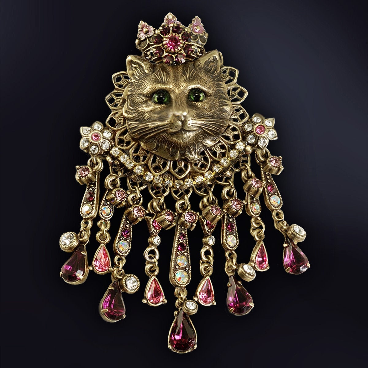 Cat Pin Cat Jewelry Cat Lady Gift Cat Brooch Christmas Cat - Etsy