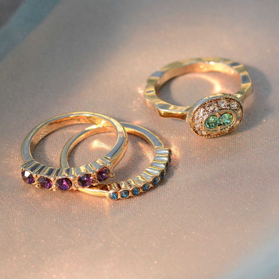 Stacking Rings Set Stackable Rings Antique Ring Stack Etsy