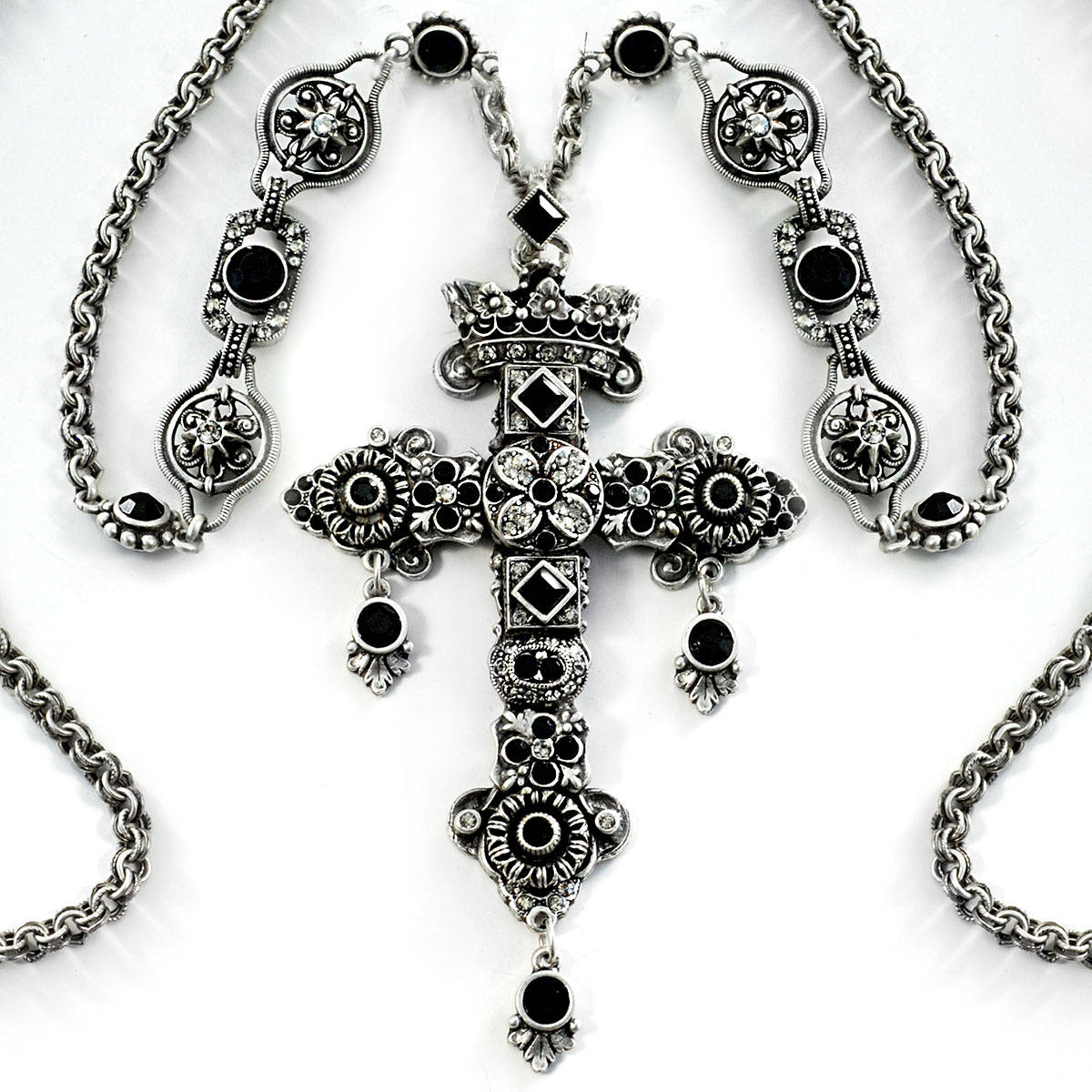 Collana Croce Gotica Con Scomparto Segreto - Ciondolo 3D Con Compartimento Nascosto - Gioiello Alternativo - Foto 3