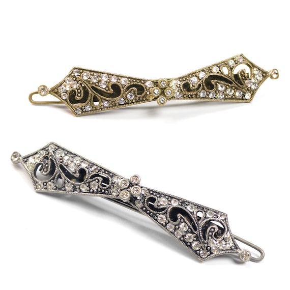 Hair Barrette Wedding Barrette Bridal Barrette Wedding Hair Etsy