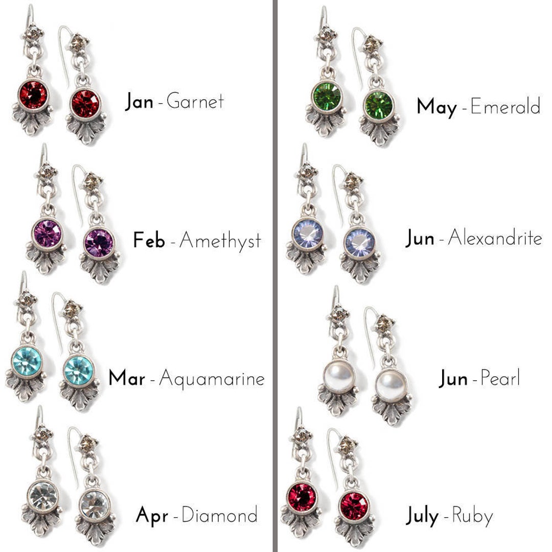Swarovski Crystal Birthstone Earrings Delicate Earrings Crystal swarovski-crystal-birthstone-earrings-delicate-earrings-crystal
