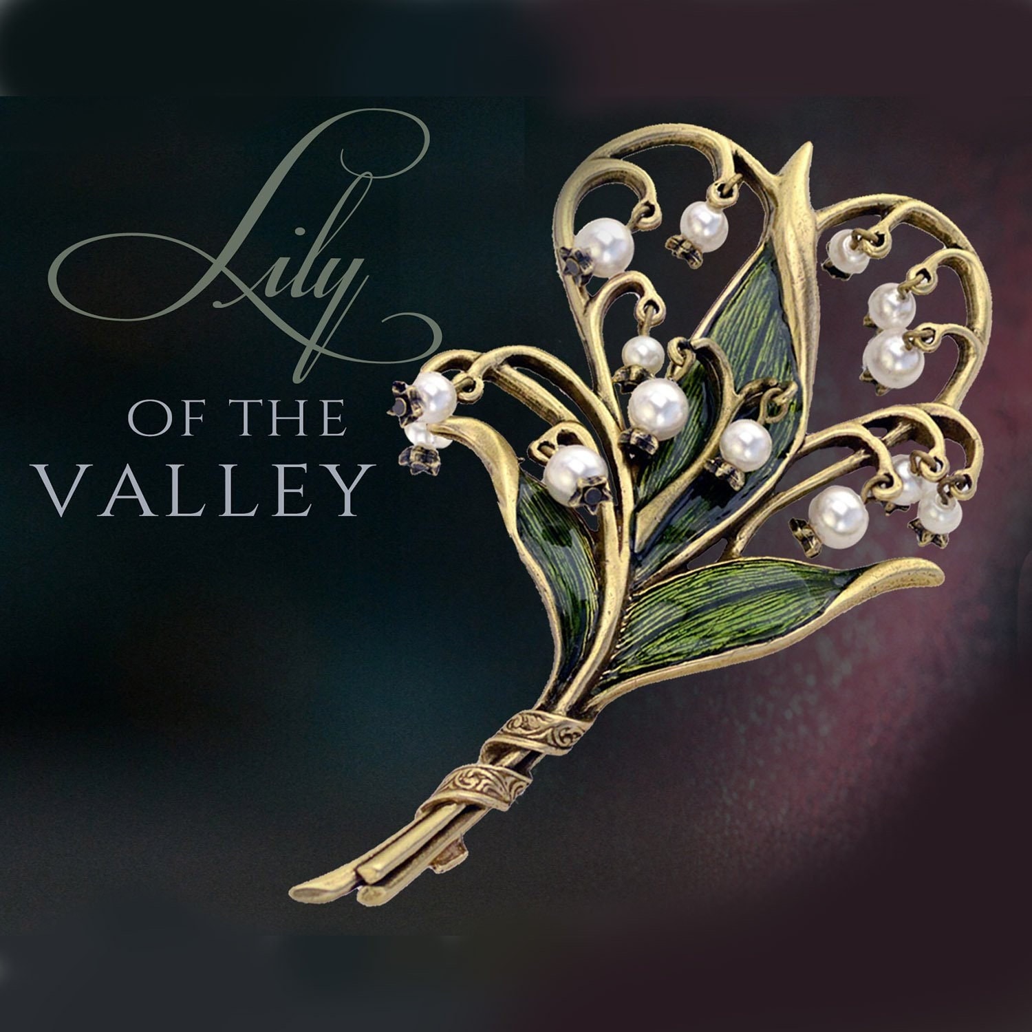 Lily of the valley brooch vintage deals