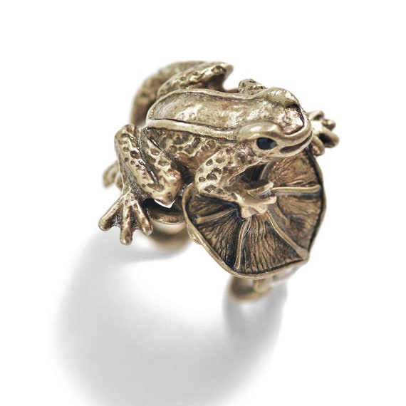 Vintage on sale frog ring
