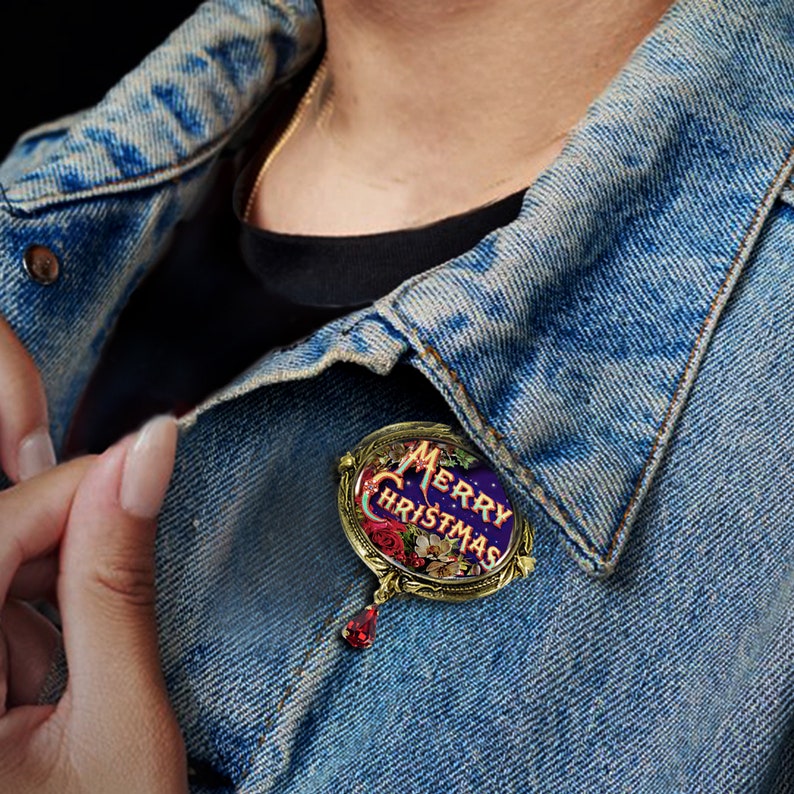 Merry Christmas Pin Holiday Christmas Pins Christmas Etsy