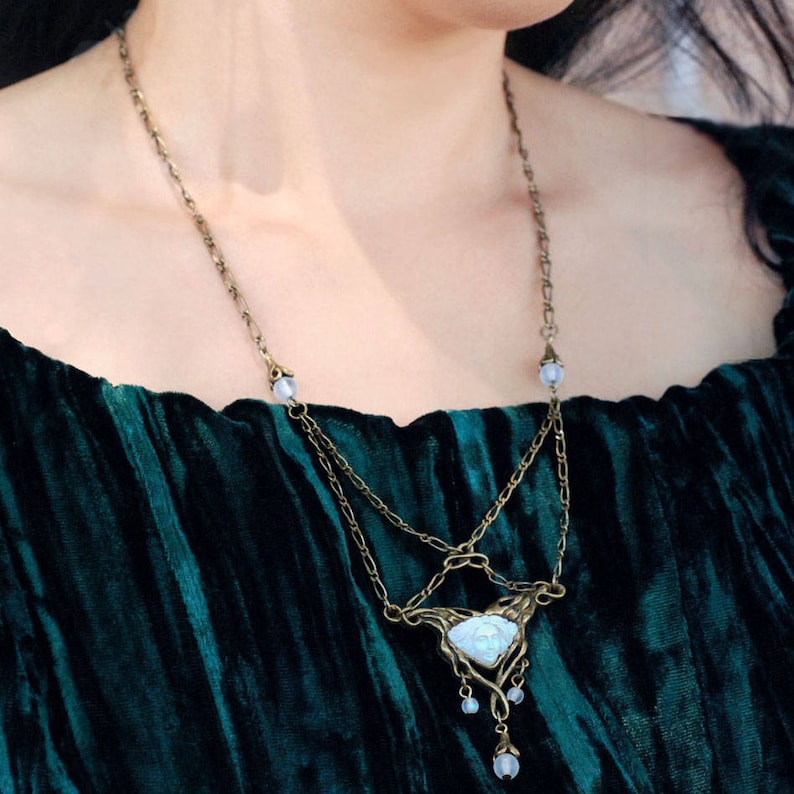 Art Glass Jewelry Art Nouveau Jewelry Futura Necklace Art Nouveau Necklace Art Nouveau Jewelry Vintage Jewelry Belle Epoque N114