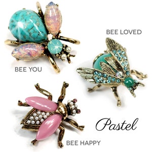 Bee Pin, Bee Jewelry, Bee, Queen Bee, Brooch, Honeybee, Bumble Bee Pin, Honey Bee Pin, Bees, Insect Brooch, Insect Jewelry, Insect P5280 image 3