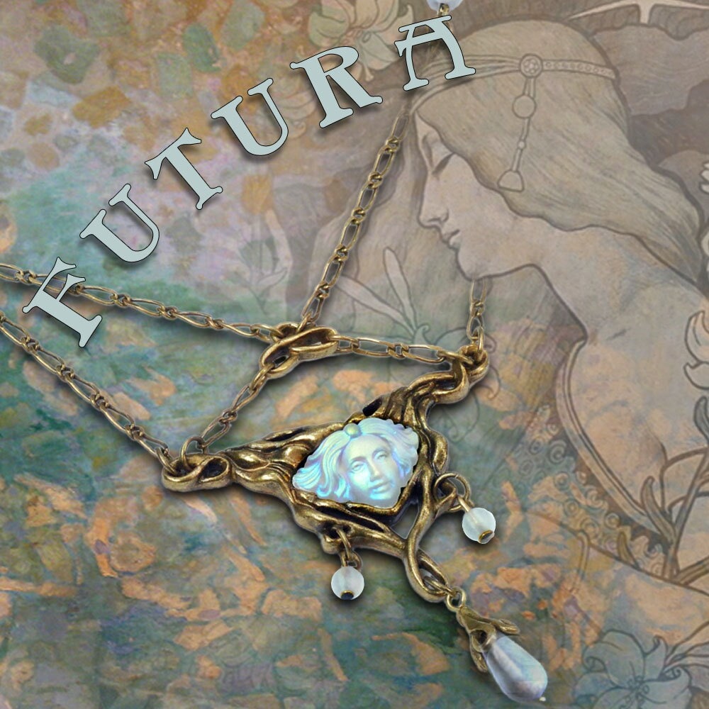 Collana Ladycrow Ciondolo Floreale In Seta Satinata Nera – Liberty Lussuoso
