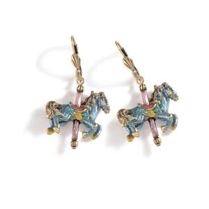 Whimsical Carousel Animal Earrings Vintage Merry Go Round - Etsy