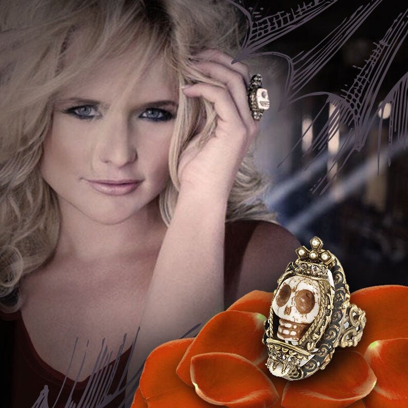 Skull Ring Sugar Skull Ring Antique Rings Skull Jewelry Etsy