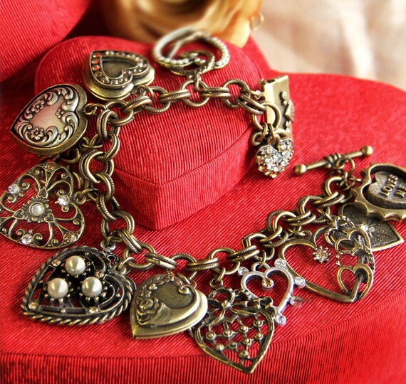 vintage heart bracelet