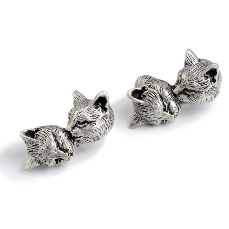 Cat Stud Earrings Kitten Earrings Cat Jewelry Kitten Etsy