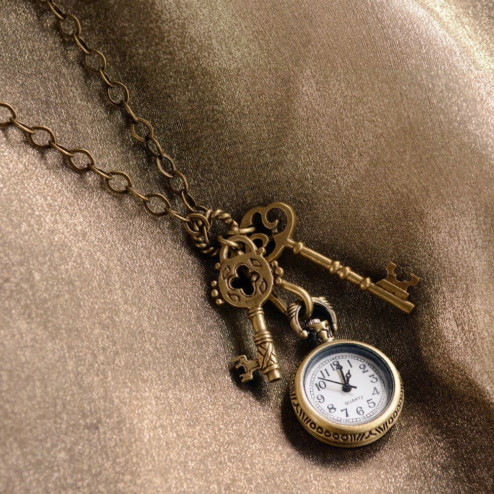Necklace watch pendant locket deals