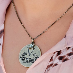 Vintage Zodiac Astrology Necklace, Horoscope Jewelry, Zodiac Jewelry, Birthday Necklace, Zodiac, Astrology, Birthday Gift N1245-46