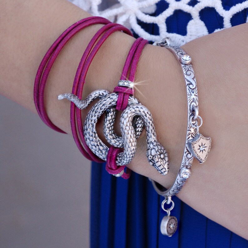 Rattlesnake Wrap Bracelet Snake Bracelet Wrap Bracelet Etsy