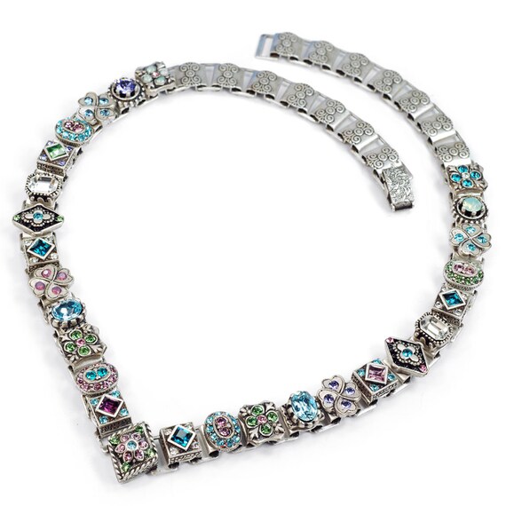 Pastel Necklace Statement Necklace V Necklace Collar Necklace