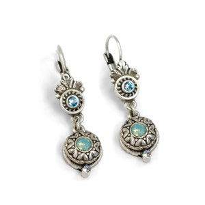 Victorian Earrings, Small Earrings, Minimalist Earrings, Opal Earrings, Beach Earrings, Vintage Earrings, Gold Earrings E1172 image 5