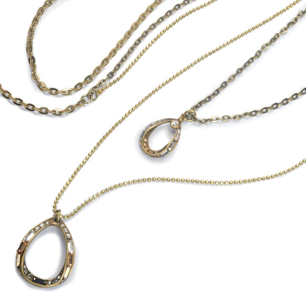 Layered Necklace, Layered and Long, Layered Gold Necklace