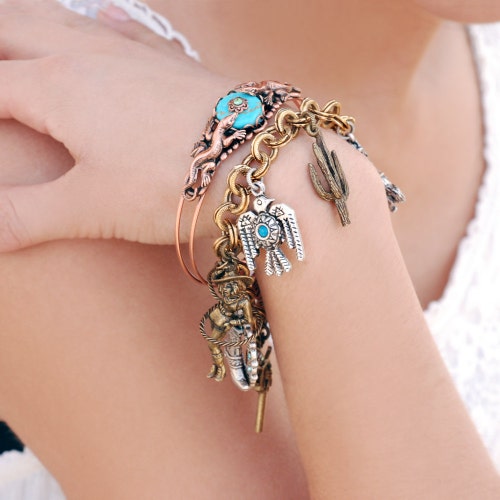 Gypsy Bracelet, Charm Bracelet, Cowgirl Bracelet, Gypsy Jewelry, Western popular Bracelet, Cowgirl Jewelry, Western Wear, Southwestern Jewelry BR329