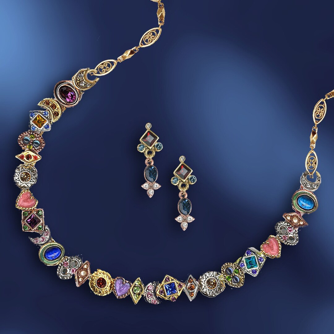 Vintage Slide Necklace, Victorian Necklace, Antique Necklace, Vintage Charm Necklace