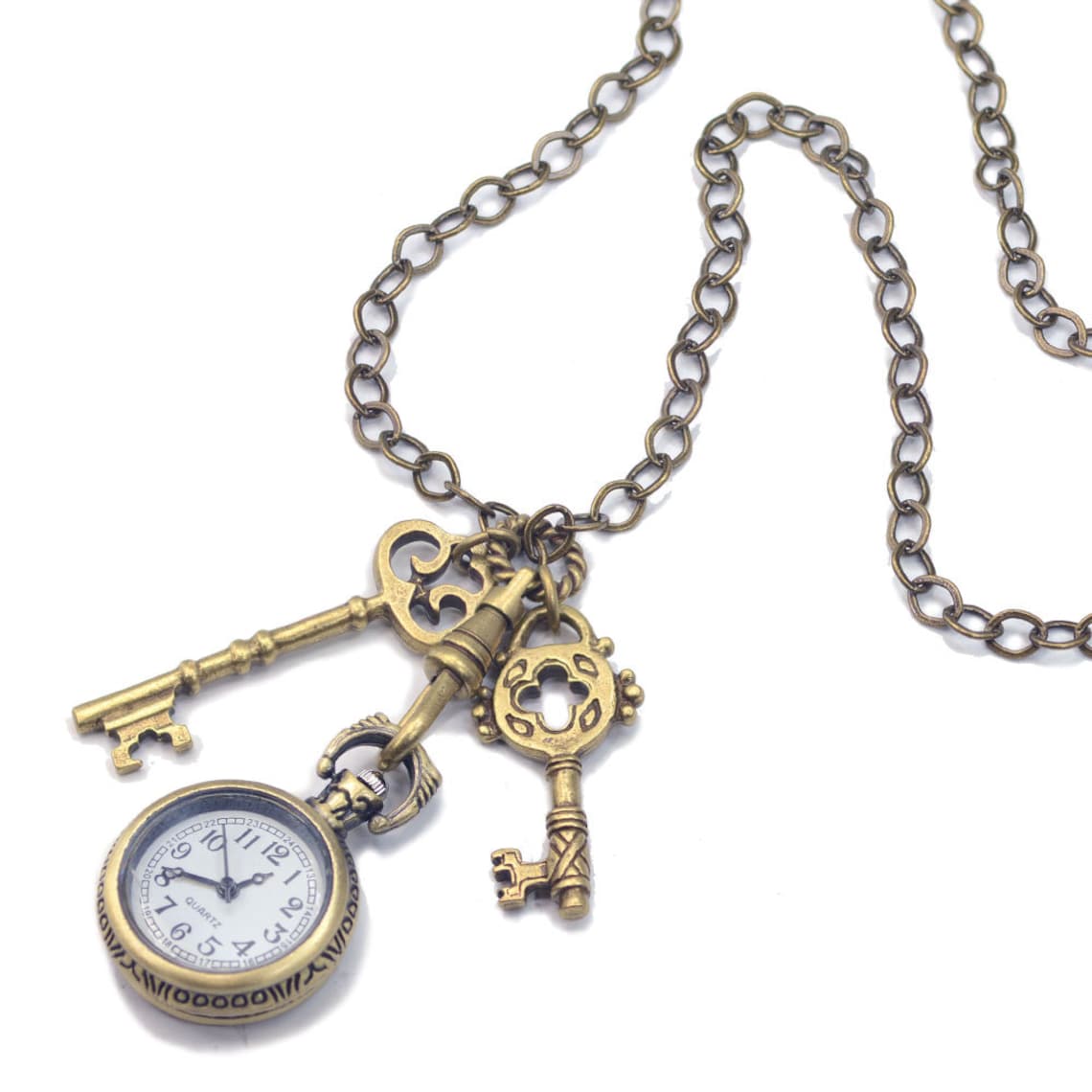 Pocket Watch Necklace Steampunk Necklace Watch Necklace Etsy UK