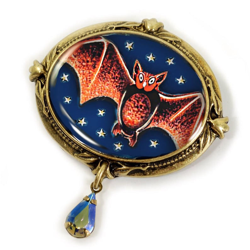 Bat Pin Bat Brooch Halloween Enamel Pin Halloween Jewelry Etsy