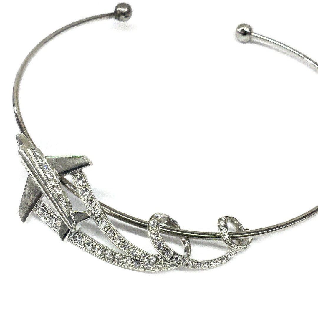 Airplane Necklace, Airplane Jewelry, Art Deco Necklace, Airplane ...