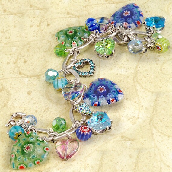 Blume Muster Millefiori Murano Glas Perlen Liebe Herz Rhombus Cube Stern Lose Perle Für Schmuck Armband Ohrringe DIY Machen