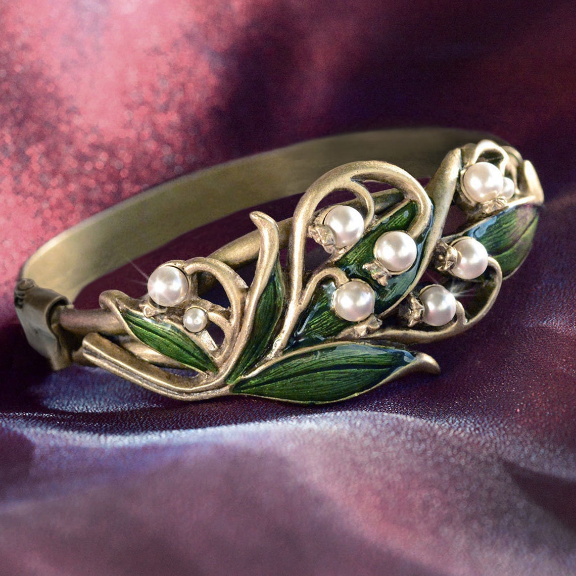Lily of the Valley Bridal Bracelet Wedding Bracelet Art - Etsy