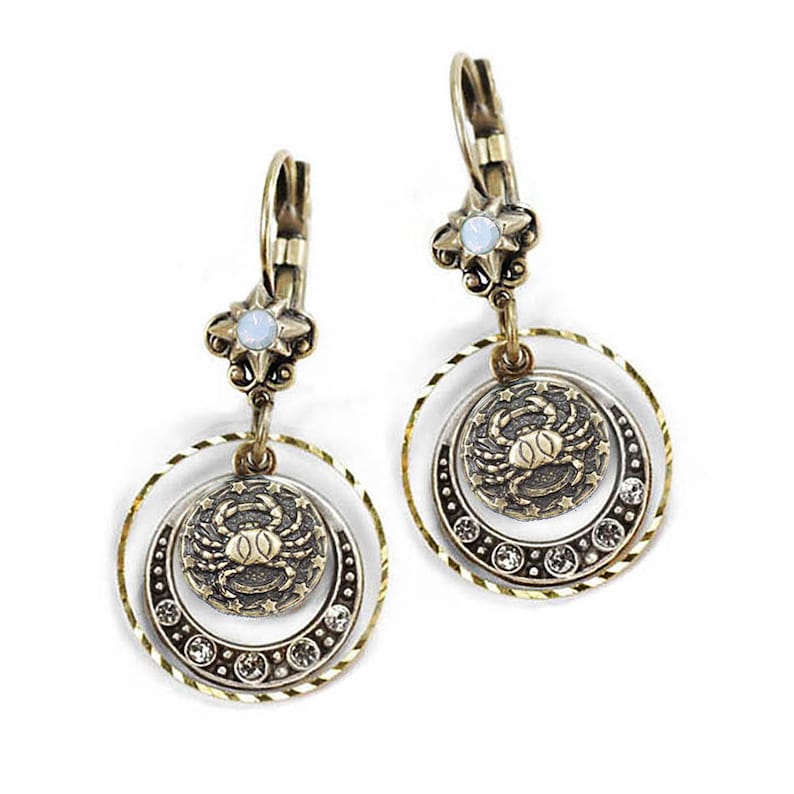 Cancer Earrings Zodiac Jewelry Cancer Jewelry Zodiac Etsy Ireland