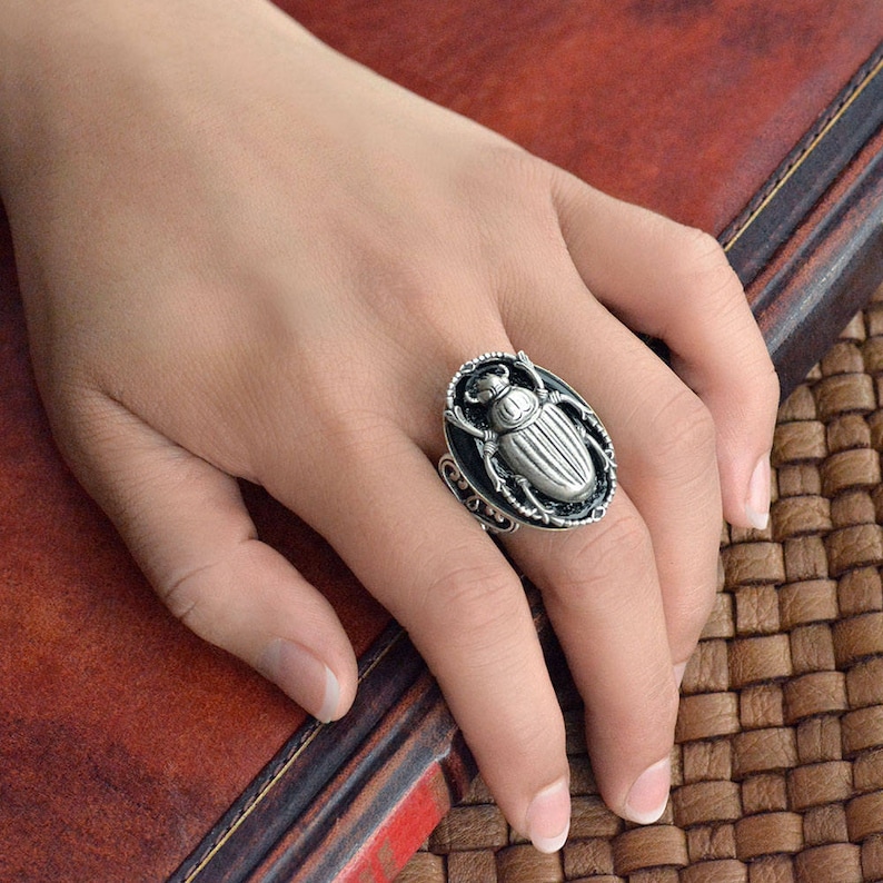 Scarab Ring Beetle Ring Insect Ring Insect Jewelry | Etsy