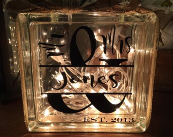 Personalized Glass Block Nightlight Gifts For Girls Money Bank Etsy