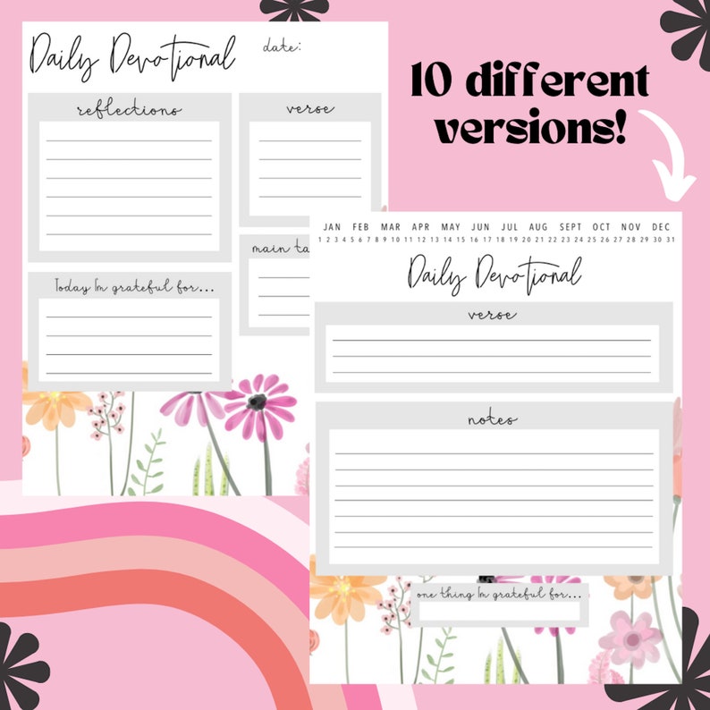 Daily Devotional Printable Template Printable Devotional - Etsy