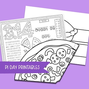 Pi Day Activity Worksheet | Word Search, Decode, Puzzle | Pizza Hat | Pie Headband (PDF Download)