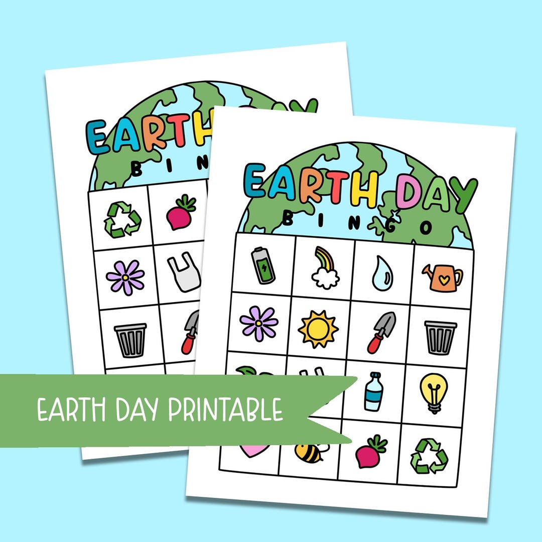Earth Day Bingo Printable Game | Kids Classroom Activity (PDF Download ...