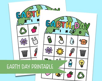 Earth Day Bingo Printable Game | Kids Classroom Activity (PDF Download)