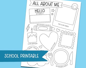 All About Me Worksheet | Back to School Icebreaker (PDF Download)