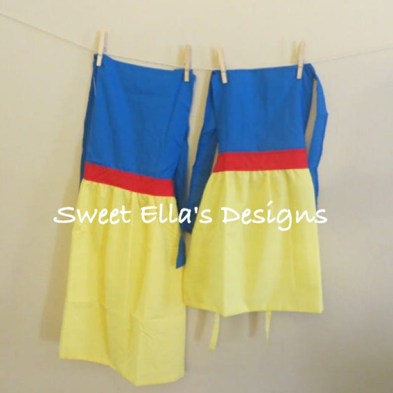 Mommy and Me Princess Apron AdultTeen Princess Apron Kitchen Apron Disney Apron Disneyland Clothes Snow White