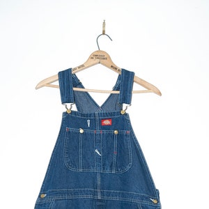 Indigo Cotton Dickies Overall Bibs 40 W 32 L distressed overall Vintage Chore workwear Jeans / jumpsuit / sun bleached bibs / faded