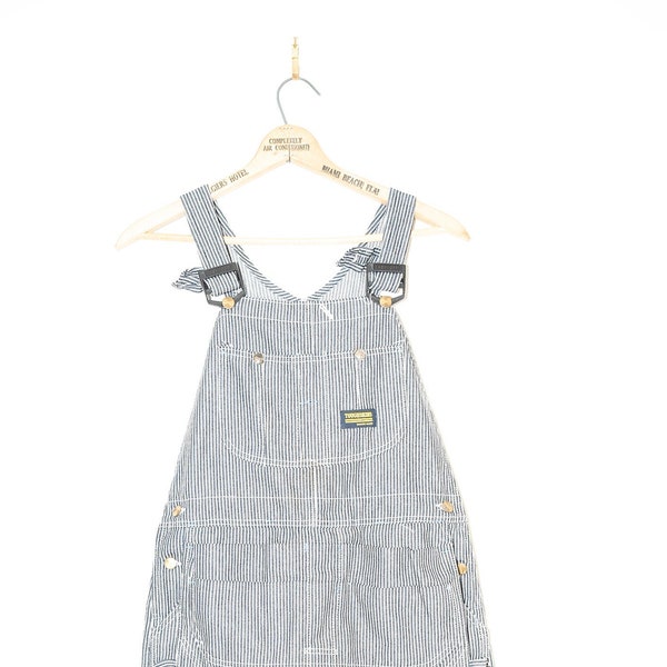 Engineer stripe Denim Painter Overall Bibs 34 W 29 L overall Vintage Drill Chore workwear Jeans / striped bibs / Dickies / tall / petite