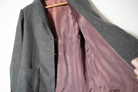 Vintage 1960s Gray Wool Blazer: Tailored Mod Jack… - image 2