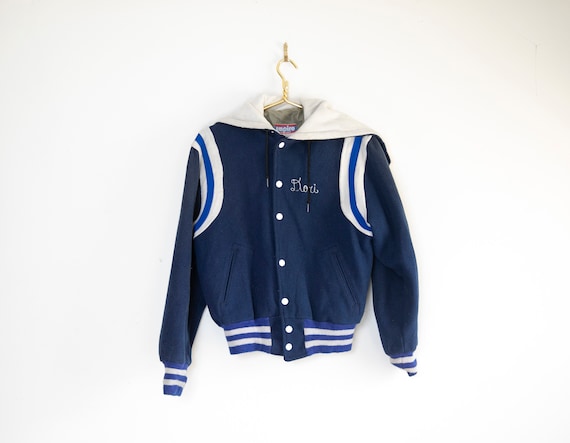 Vintage Medium or Small Varsity Jacket Wool With Chainstitch 