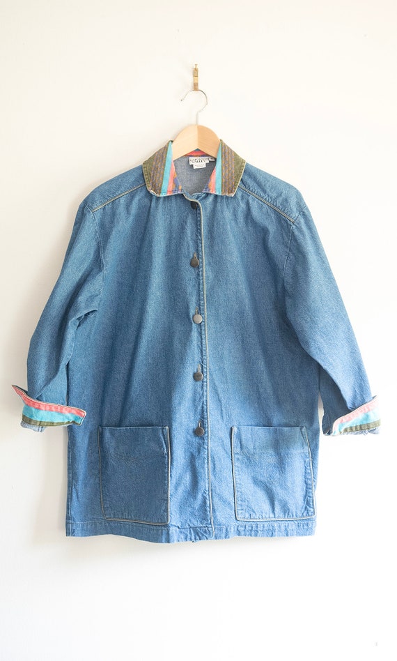 Vintage Denim collar cotton barn coat style chore 