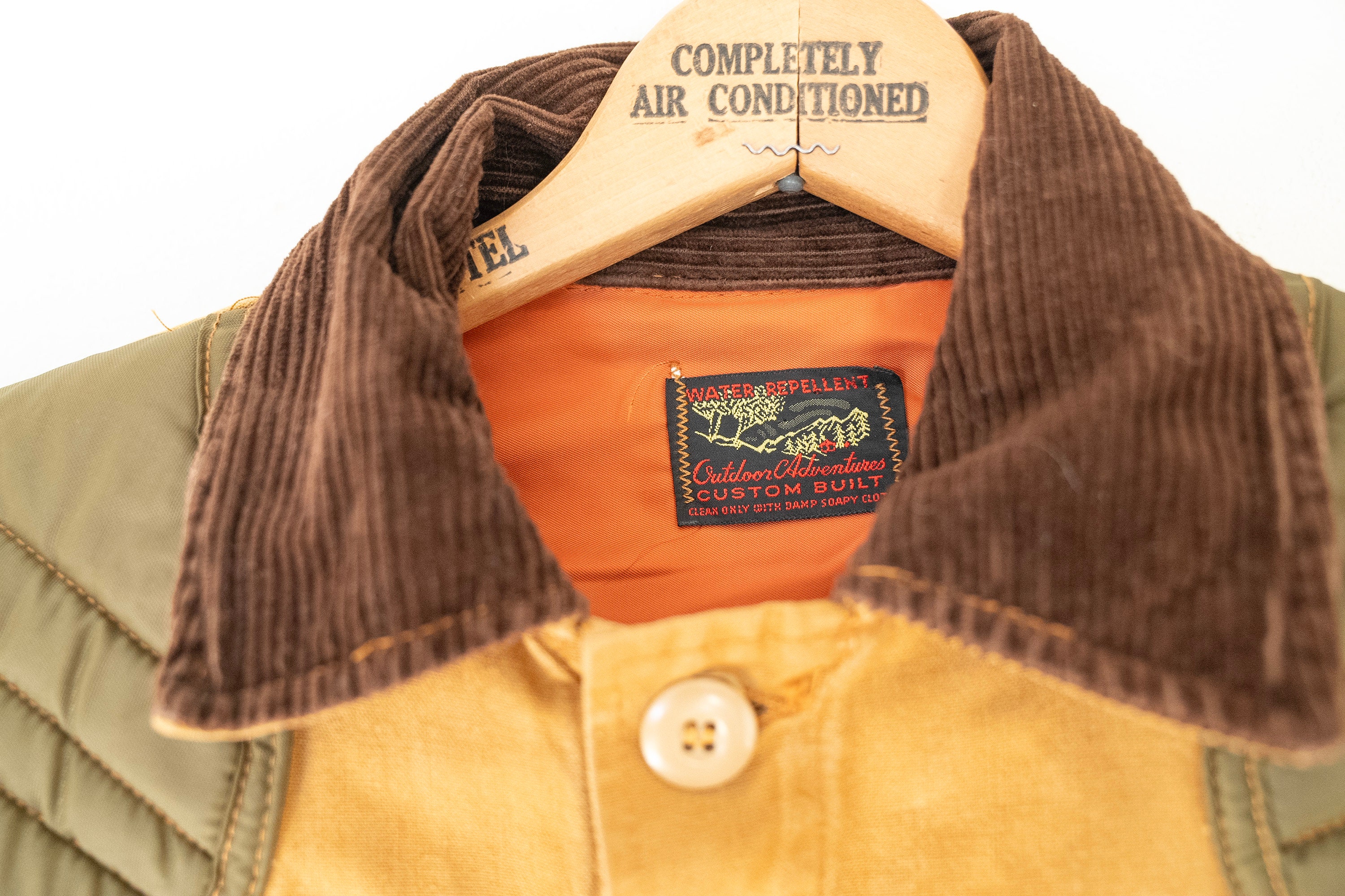 Vintage Brown Corduroy Hunting Jacket - Mens Large 1970s Workwear 