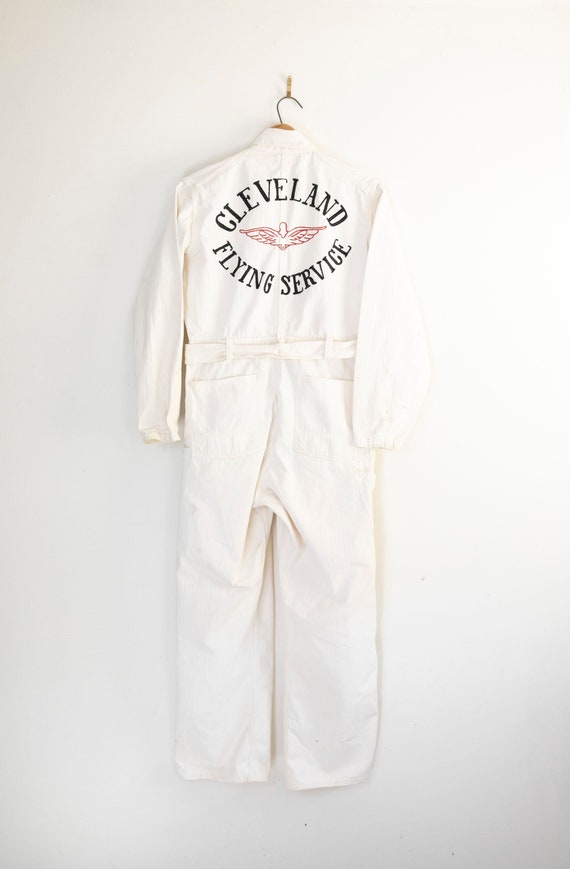 Vintage Engineer Stripe Cotton Coveralls 40 Small… - image 1