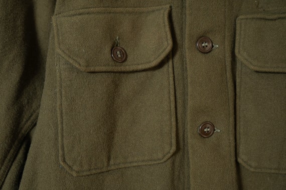 Mens Vintage US Army Wool blend Shirt XS Field Sh… - image 3
